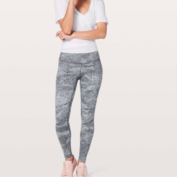 Lululemon Wunder Under Low-Rise Tight *Full-On Luxtreme 28" Area Ice Grey Size 4 - Picture 1 of 15